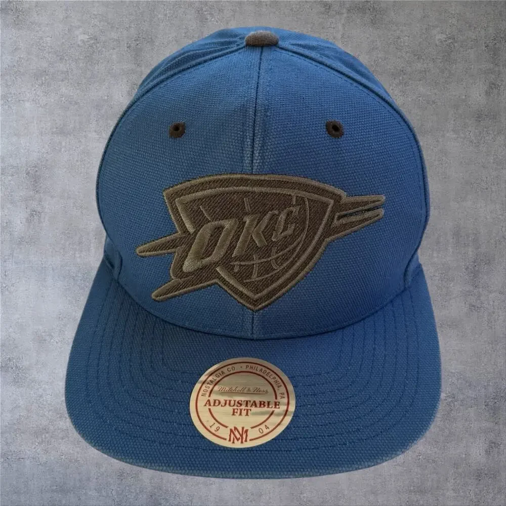 Mitchell Ness OKC Thunder Russell Westbrook Snapback Hat Blue Signature Cap NBA
